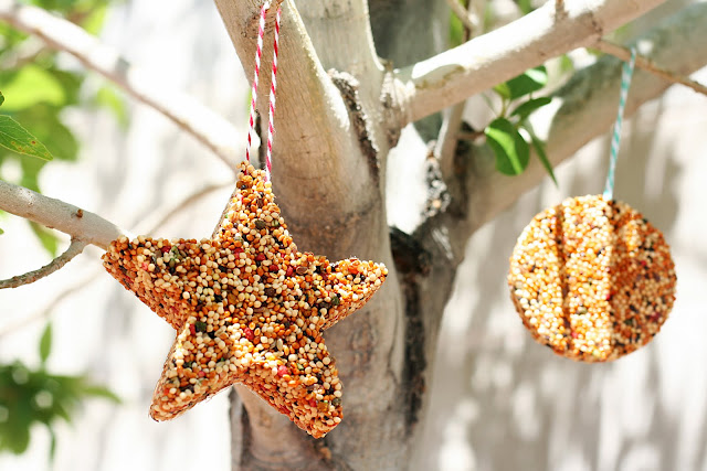 Cookie cutter bird feeder