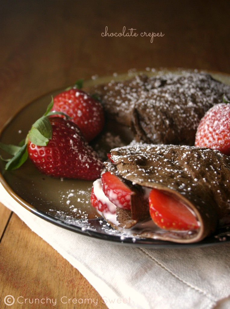 Chocolate Crepes via Crunchy Creamy Sweet
