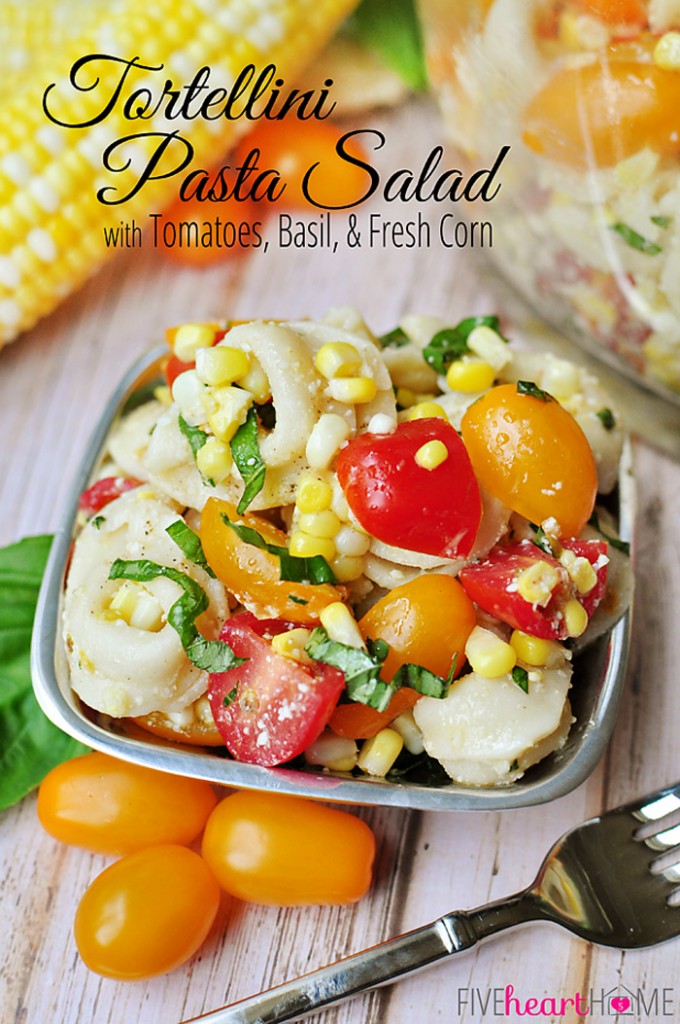 Tortellini Pasta Salad via Five Heart Home