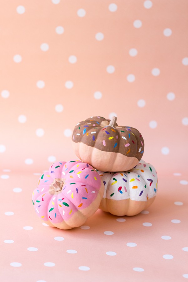 DIY donut pumpkins