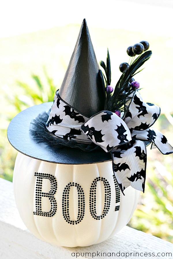glam black and white pumpkin