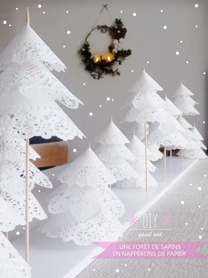 paper doily Christmas trees