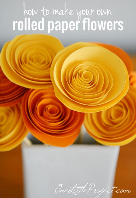 Rolled paper flowers