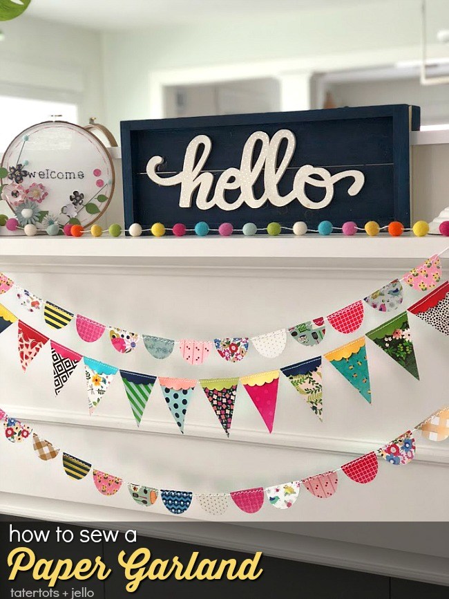 How to sew a paper banner