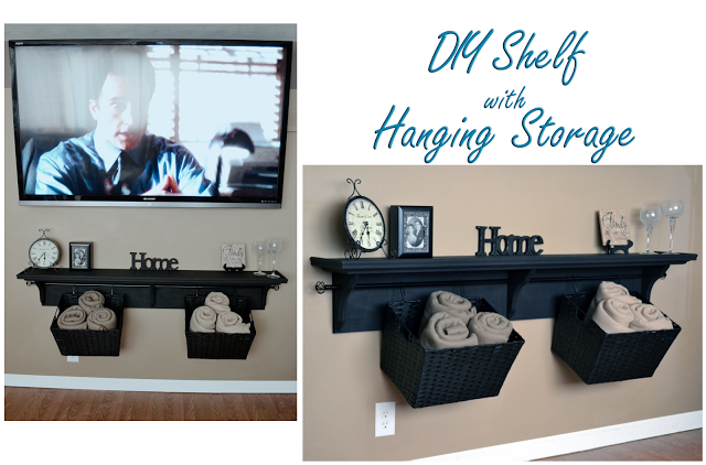 DIY Shelf w hanging storage